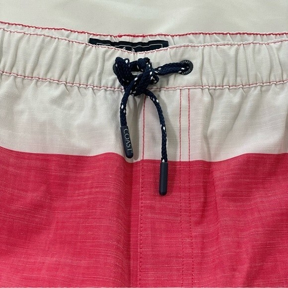 NWT Coast The Volley Short Swim Trunk Men’s Size XL Grey Red - Picture 3 of 11